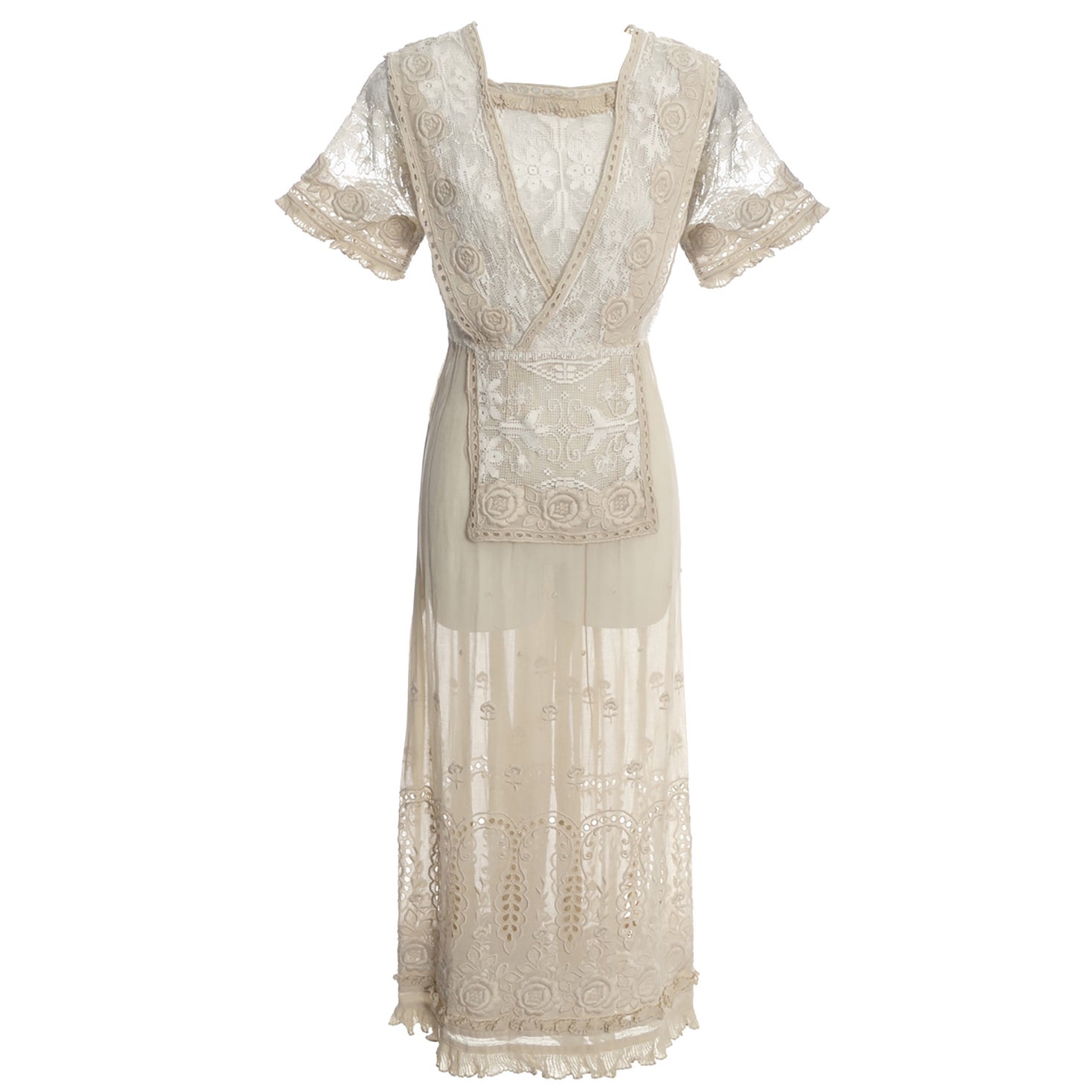 beige vintage dress