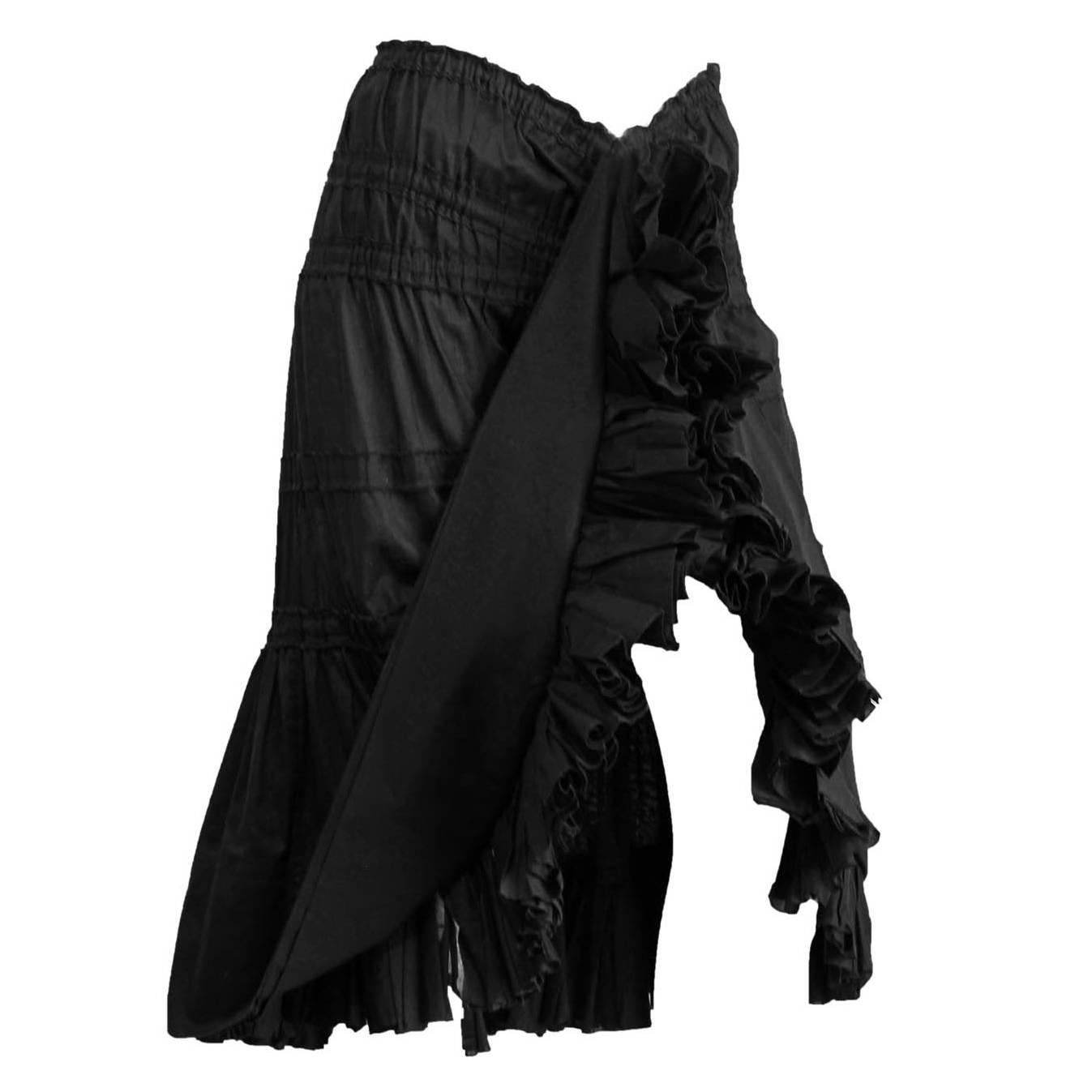 Free Shipping: Tom Ford's YSL Rive Gauche FW 2001 Black Gypsy Boho Runway Skirt!