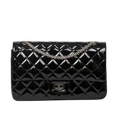 Reissue Jumbo Double Flap Black Patent Leather