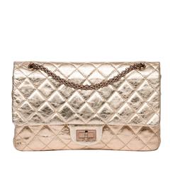 Reissue Jumbo Double Flap Pink Gold Distressed Leather
