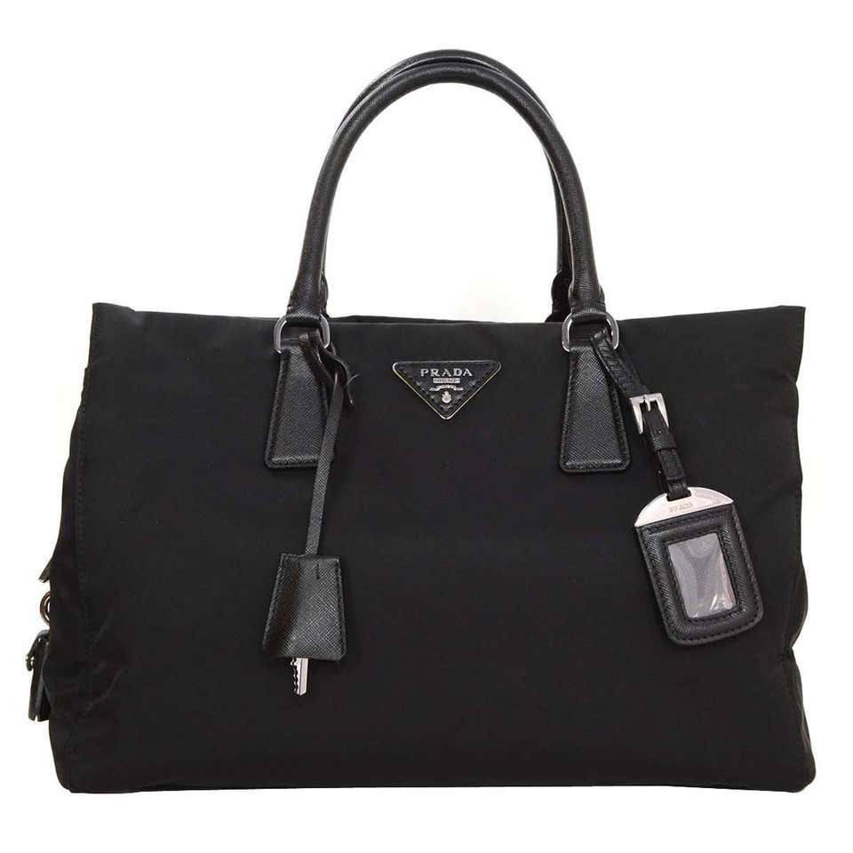 Prada BN2300 Black Nylon Tote Crossbody Bag SHW For Sale at 1stdibs