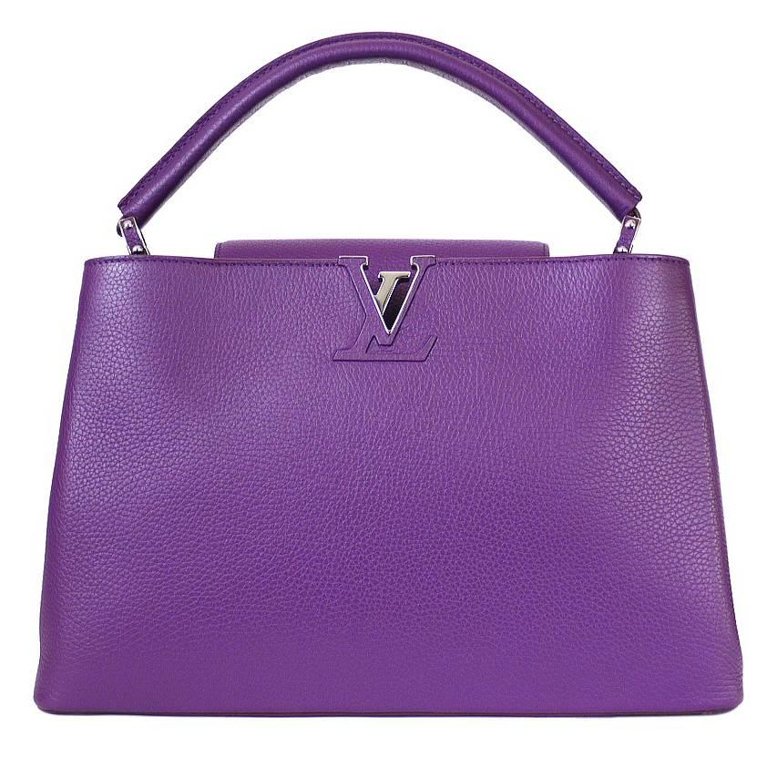 Louis Vuitton Capucines MM Handbag Tote Violet