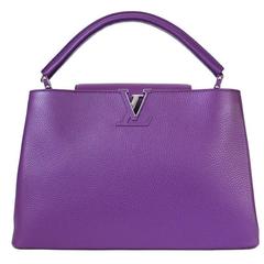 Louis Vuitton Capucines MM Handbag Tote Violet