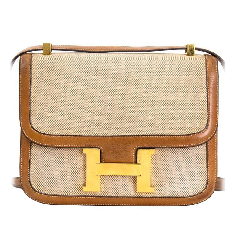 Hermes Constance Two-toned Toile 'H 