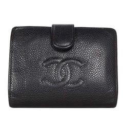 Chanel Black Caviar Small Snap Wallet GHW
