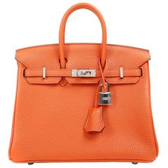 Hermès Poppy Togo Birkin Bag- 25 cm with Palladium