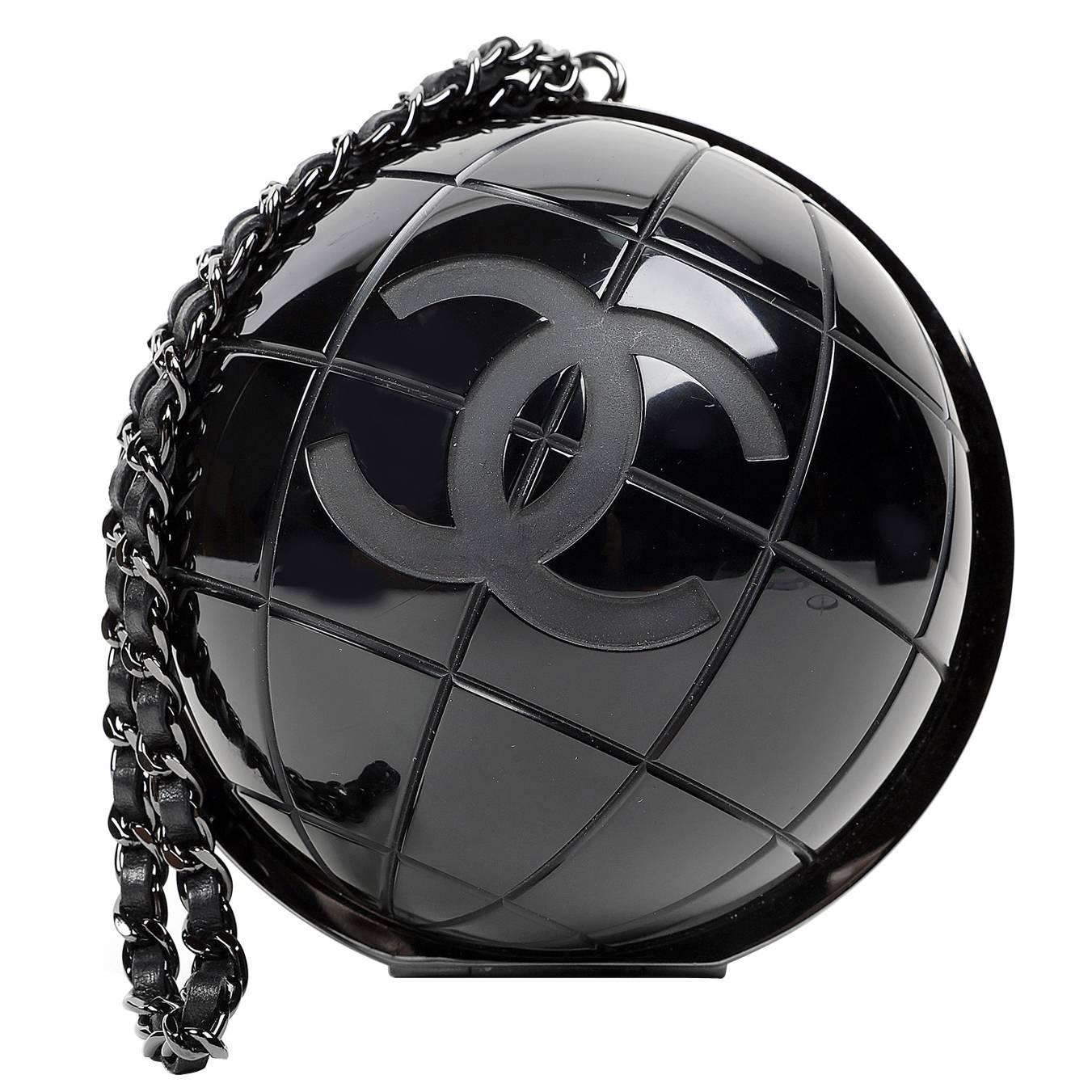 Chanel Black Globe Clutch- Runway collectible