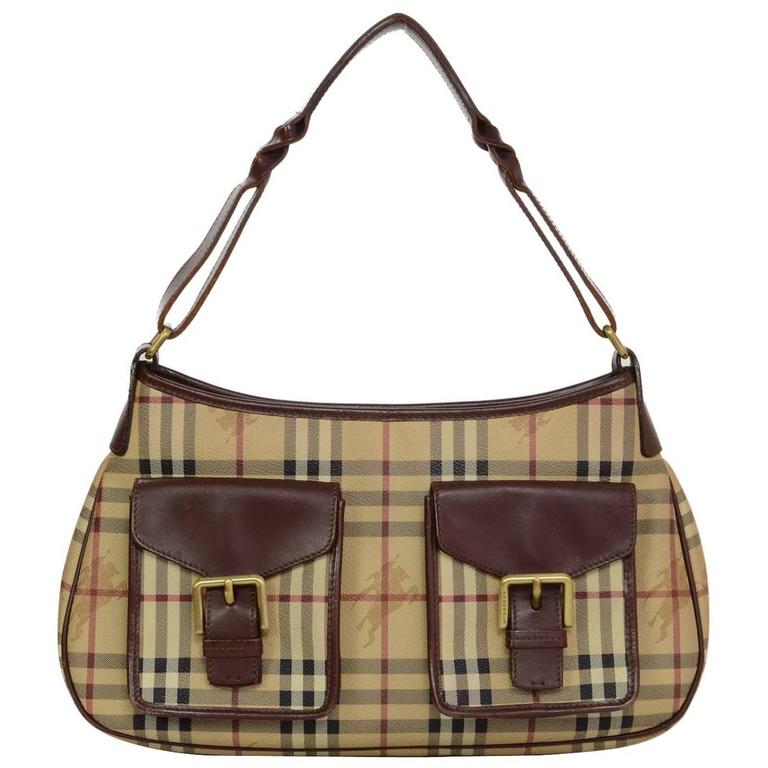 red plaid burberry purse