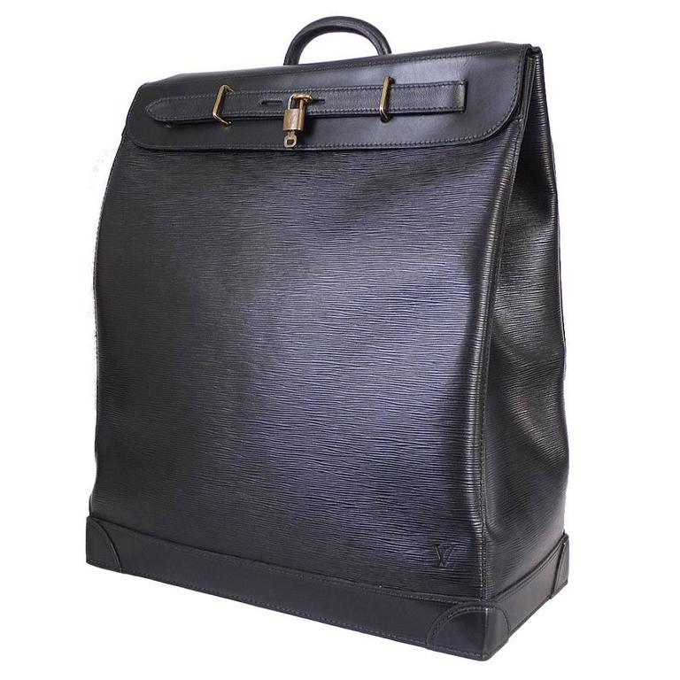 Louis Vuitton Black Epi Steamer 45 Travel Bag 1990s at 1stDibs