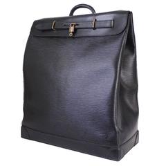 Louis Vuitton Black Epi Steamer 45 Travel Bag 1990s