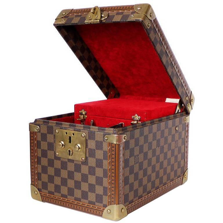 Louis Vuitton Damier Boite Flacons Beauty Case Rare For Sale at 1stdibs