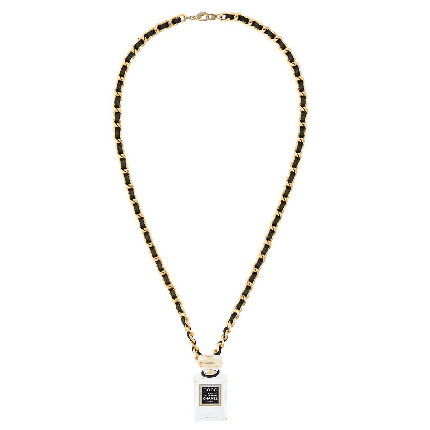 Chanel Perfume Pendant Necklace