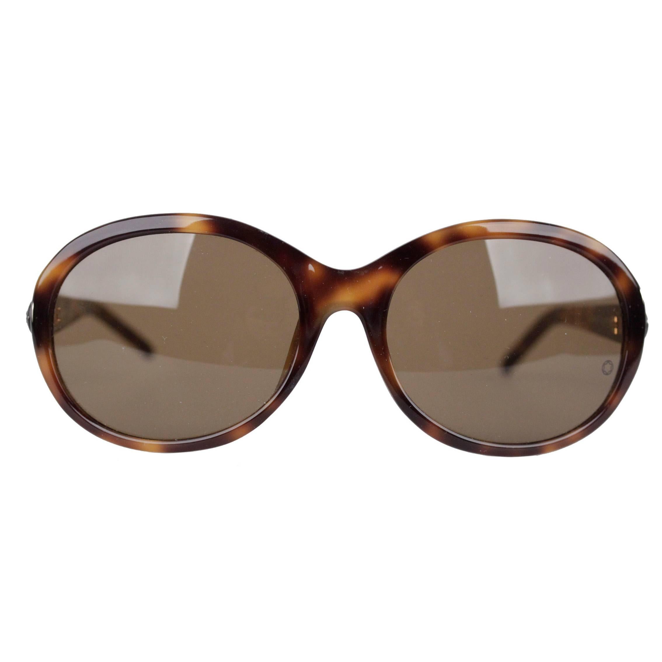 Montblanc Oval Oversized Brown Mint Sunglasses MB138S T32 59mm 125 NOS