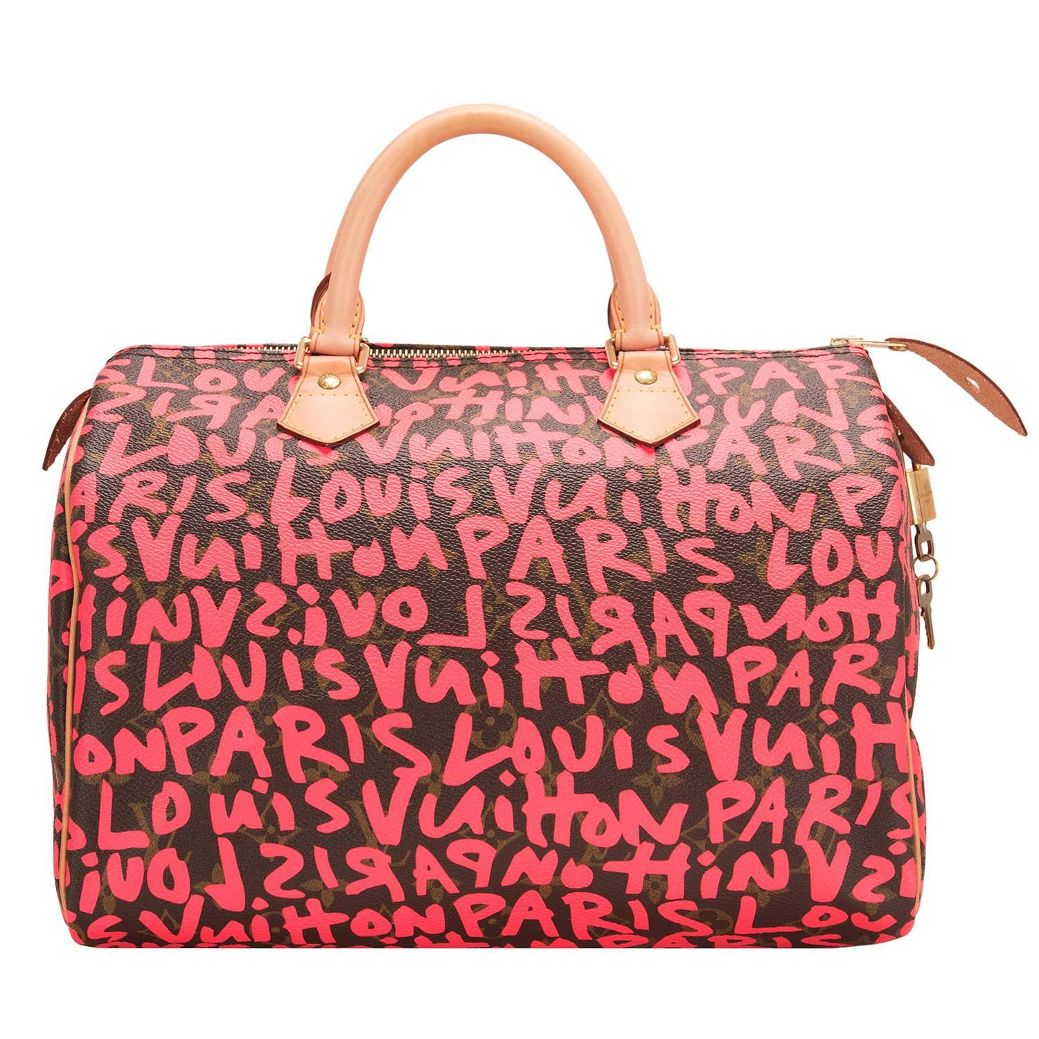 Louis Vuitton Pink Monogram Graffiti Speedy 30
