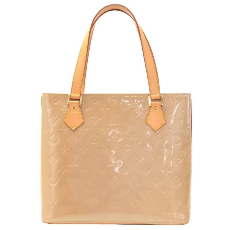 Louis Vuitton Houston Brown Noisette Vernis Leather Shoulder Bag
