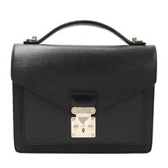 Vintage Louis Vuitton Monceau Black Epi Leather Hand Bag