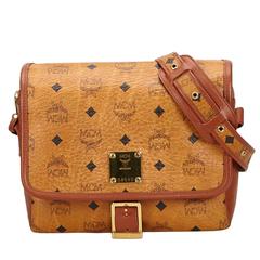 Vintage MCM Brown Leather Shoulder Bag
