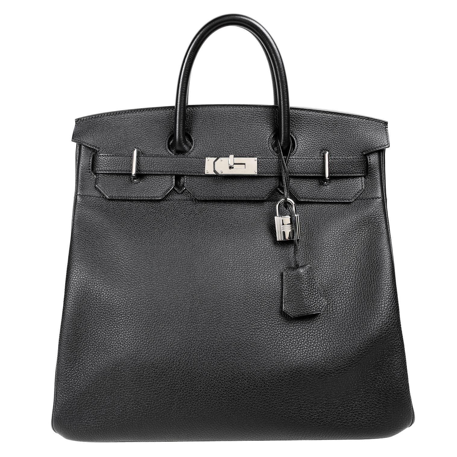 Hermès 40 cm Black Togo Leather HAC Birkin, PHW