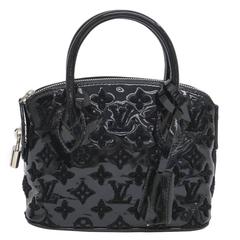 Louis Vuitton Black Vernis Patent Leather Lockit BB Top Handle Satchel Bag
