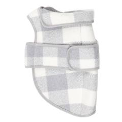 Hermes Cream and Gray Plaid Argyle Pet Puppy Small Dog Accessory Jacket in Box 