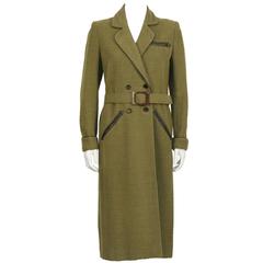 1960's Jean Louis Scherrer Double Breasted Maxi Coat 8