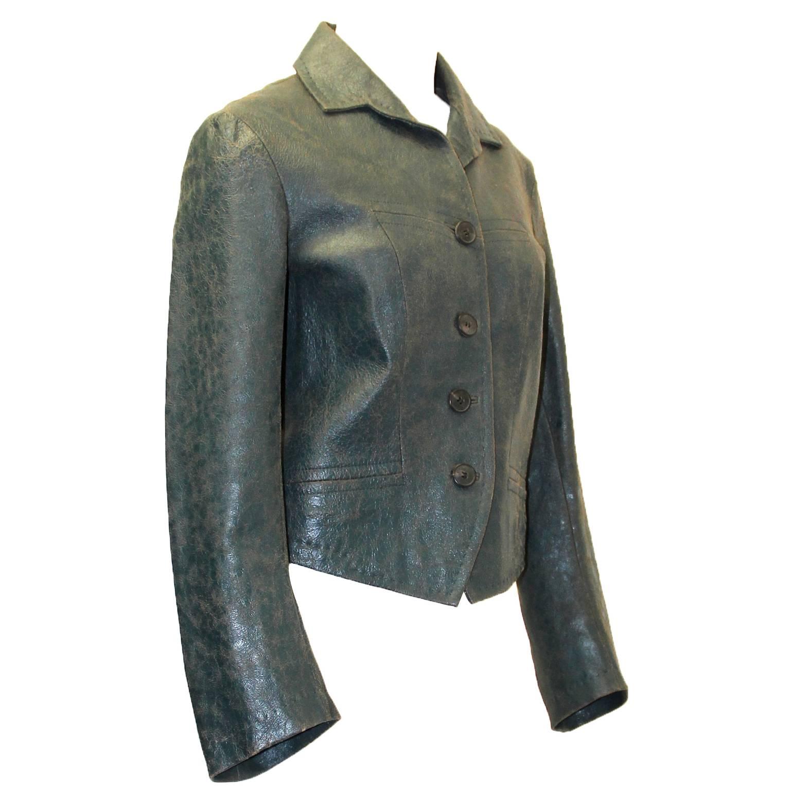1990s Dries Van Noten Leather Jacket 