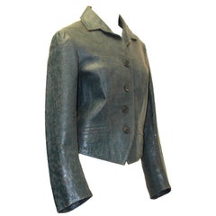 Retro 1990s Dries Van Noten Leather Jacket 