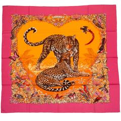 Hermès Cashmere 55" Pink Jungle Love Shawl 5