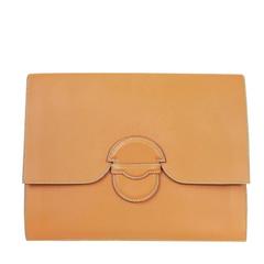 1980s Hermes Over-sized Clutch Bag Gold Retro 