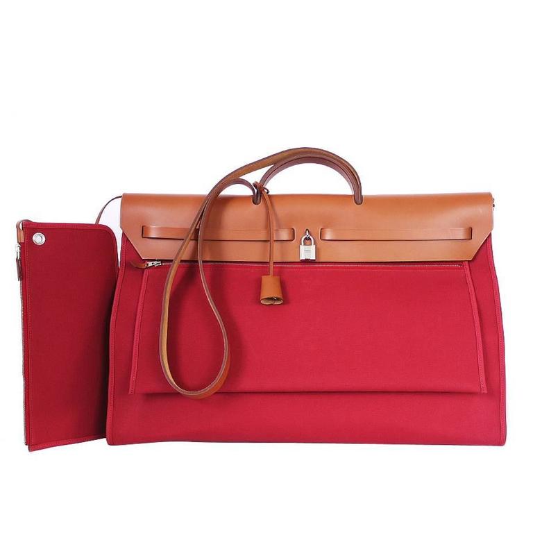 Hermes Herbag Zip GM 2way Shoulder Bag Rare at 1stDibs herbag zip retourne cabine bag, herbag