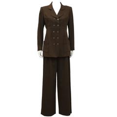  Fall 1997 Chanel Brown Three Piece Suit 