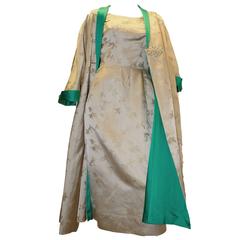 1950s Silk Two Piece Chinoiserie Evening Set 5