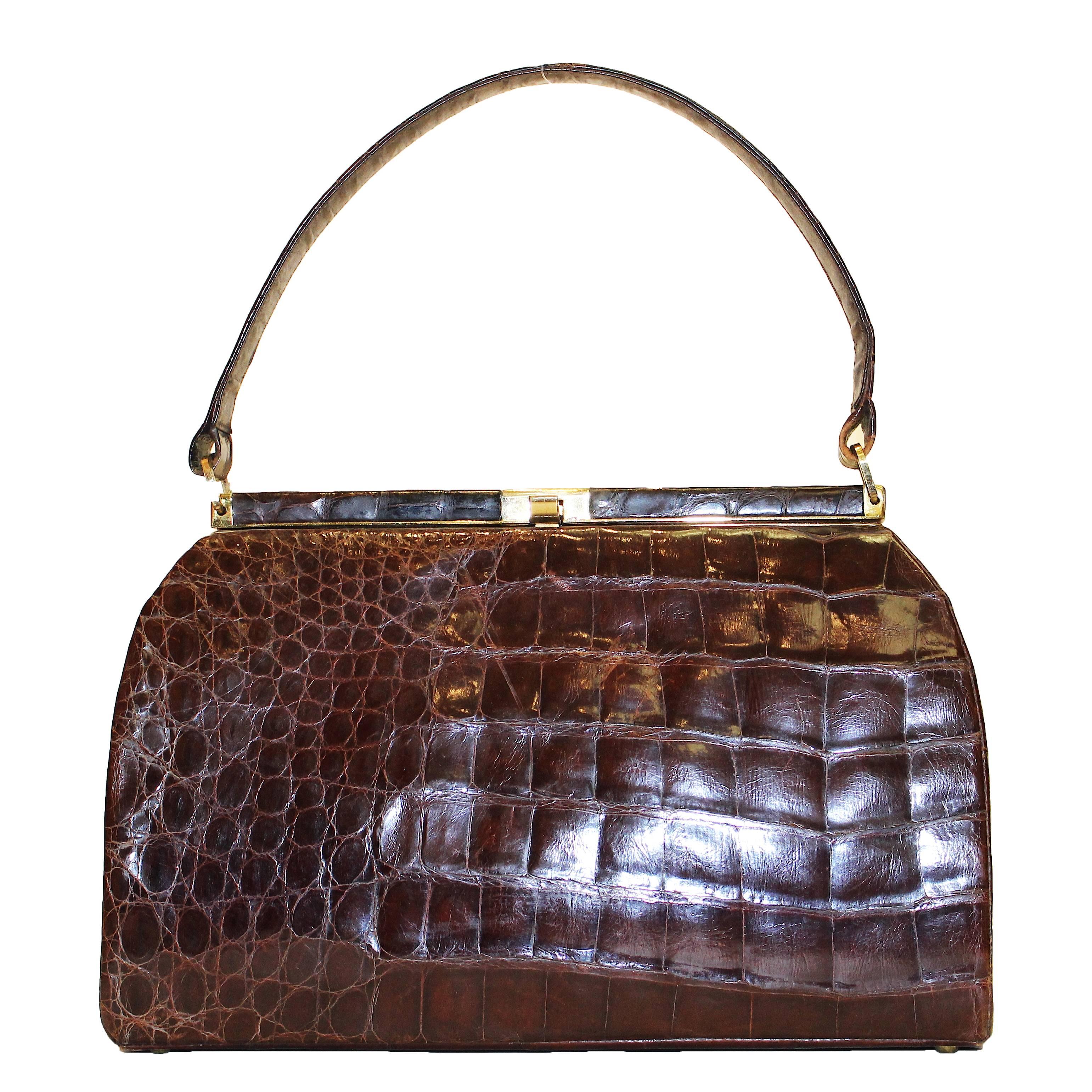1950s Alligator Purse