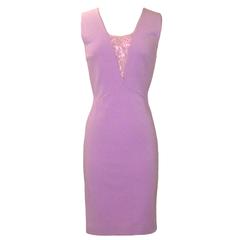 Emilio Pucci Lavender Purple Sleeveless Lace Panel Pencil Dress New with Tags