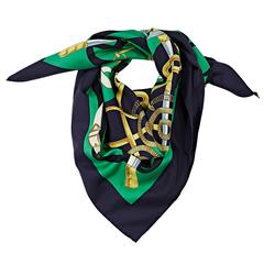 Multicolor Hermès Eperon D'or Silk Scarf