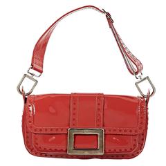 Red Roger Vivier Patent Leather Shoulder Bag