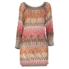 Stunning Missoni Chevron Crochet Knit Dress 3