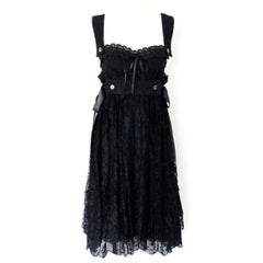 Dolce & Gabbana Black Corset Lace Dress