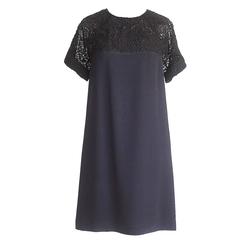 Louis Vuitton Dress Black Monogram Lace Detail  36 / 4 nwt