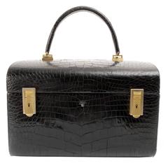 Revlon Black Crocodile Custom Cosmetic Travel Case