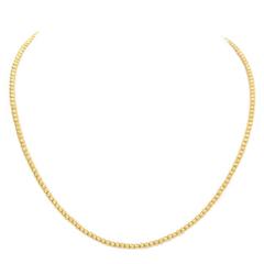 18k Faceted Beaded Gold 15.7" Necklace 