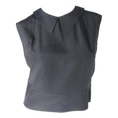 Chanel Sleeveless Silk Top with Collar