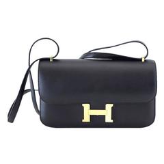 HERMES Constance Elan Schwarz Swift Gold