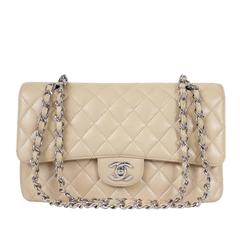chanel 2.55 silver hardware Chanel Beige Caviar 2.55 Double Flap Classic Silver Hardware
