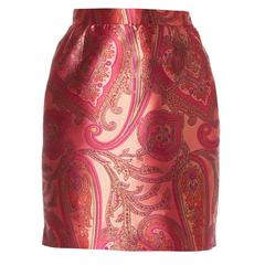 Yves Saint Laurent pink paisley skirt, circa 1978