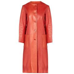 Halston red coat, circa 1970