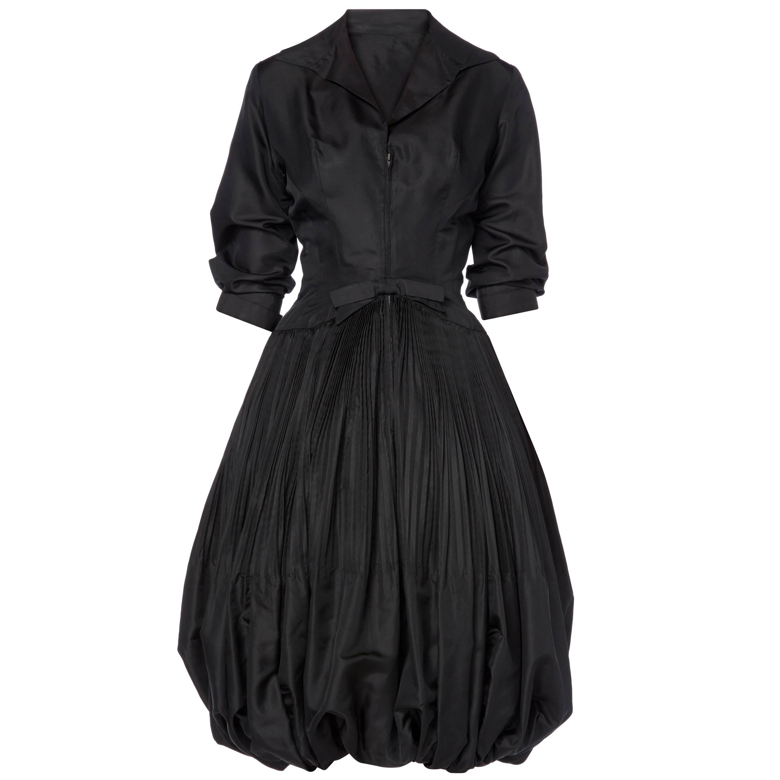 Seymour Jacobson black dress, circa 1958 For Sale