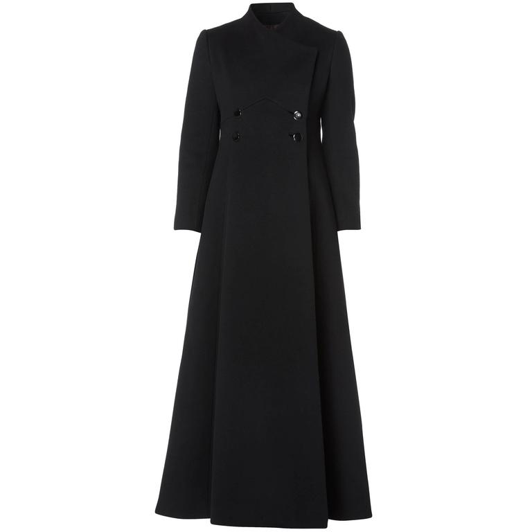 Harve Bernard black coat, circa 1968 at 1stDibs