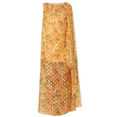 Malcolm Starr orange & gold dress, circa 1968 11