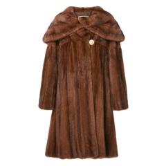Vintage Marie Martine brown mink coat, circa 1960